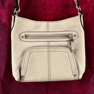 TIGNANELLO WOMEN CROSSBODY TAN PEBBLE LEATHER BAG WITH ADJUSTABLE STRAP